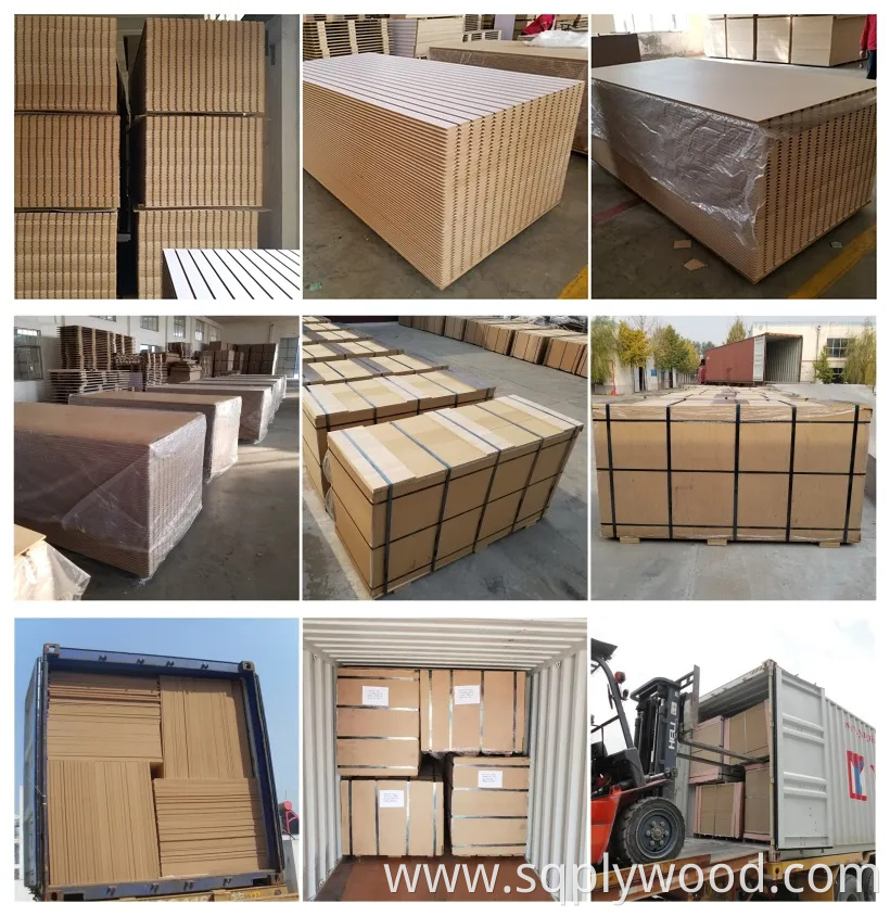 Melamine Grooved MDF Slot/Slatwall MDF for Display Furniture